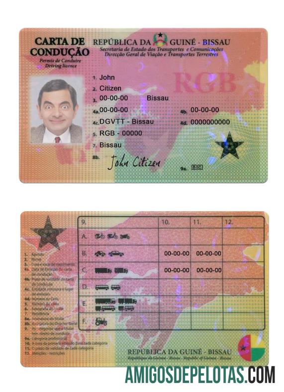 Carta de Condução da Guiné Bissau baixar para verificação